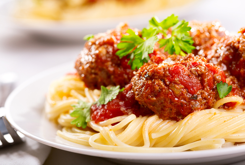 Pasta With Meatballs And Parsley pasta with meatballs and parsley with tomato sauce
